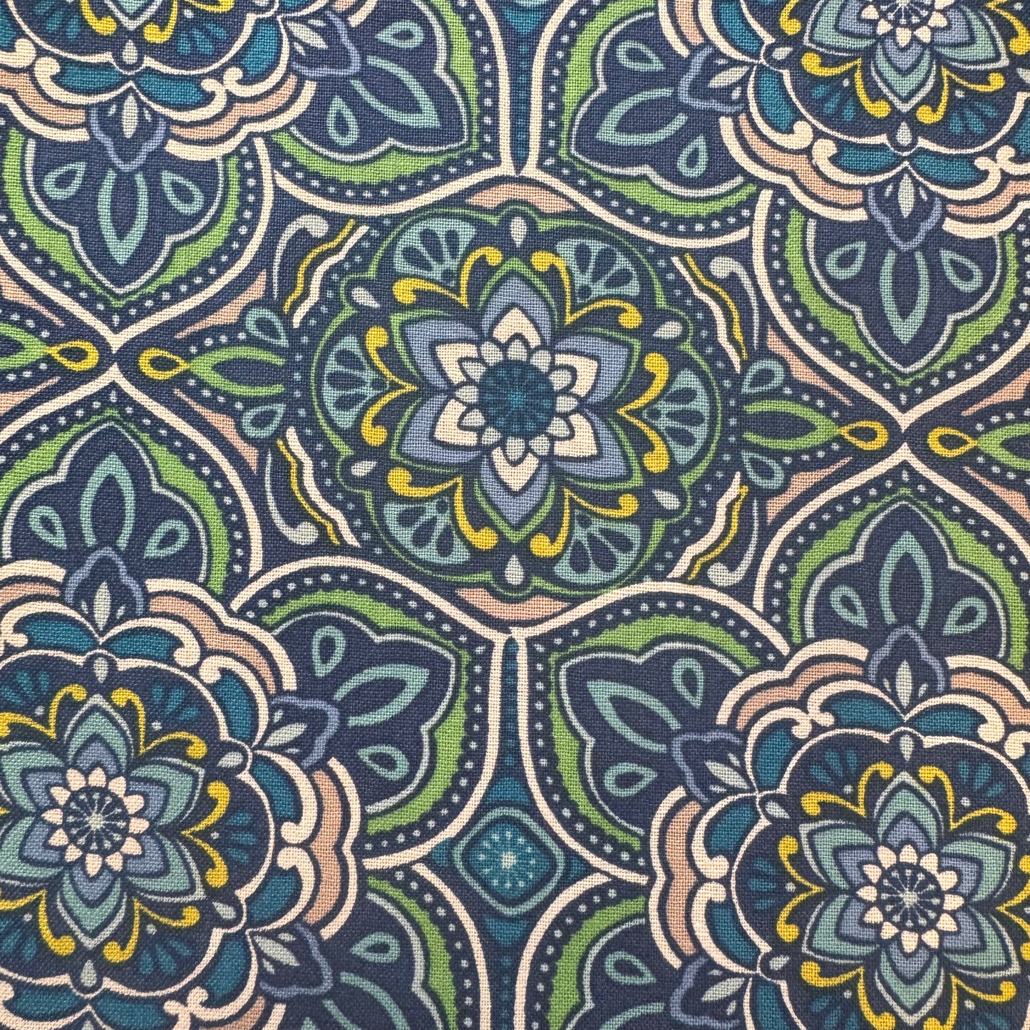 Blue & Green Mandala Pattern Bow Tie