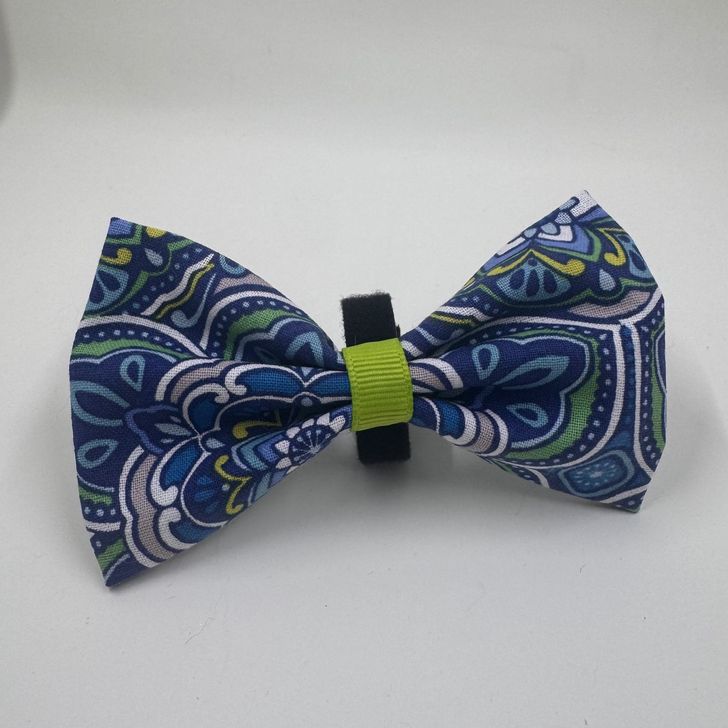 Blue & Green Mandala Pattern Bow Tie